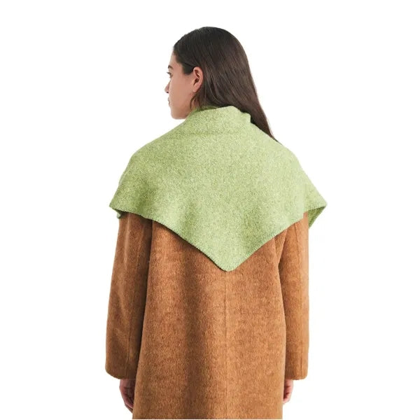 Wool Knit Triangle Scarf Shawl