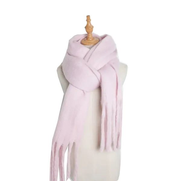 Polyester Long Fringe Thick Scarf Shawl