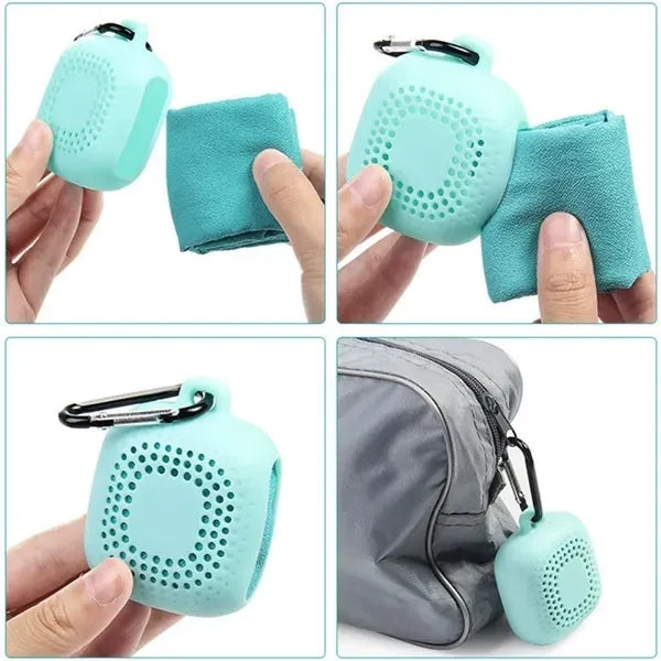 Quick Drying Towel With Silicone Case