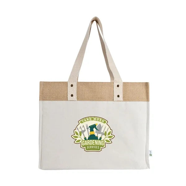 Sophia Canvas Tote With Jute Trim