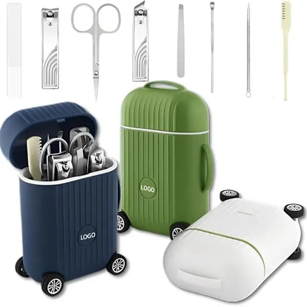 8-Piece Mini Suitcase Nail Clipper Set
