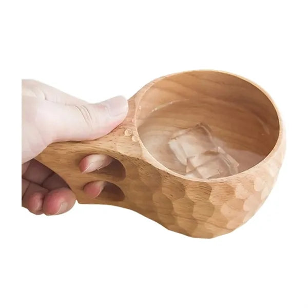 Traditional Wooden Coffee Cup