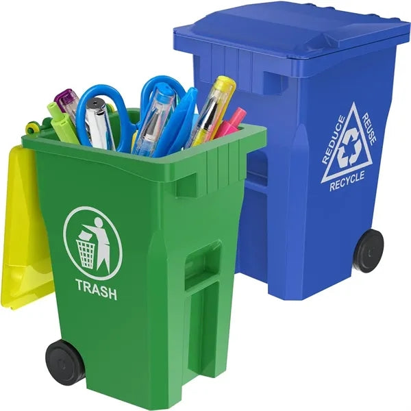Mini Trash Can Pencil Holder Desktop Organizer