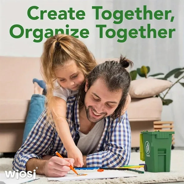 Mini Trash Can Pencil Holder Desktop Organizer