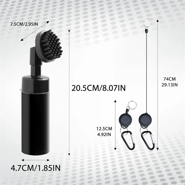 Golf Club Cleaner Brush with Retractable Clip Water Bottle