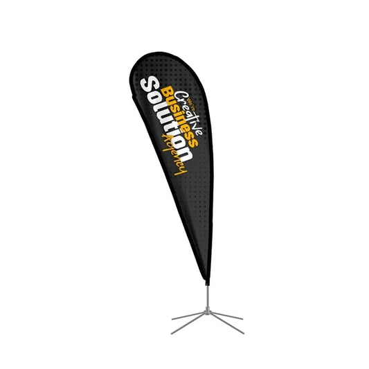 2.08Ft x 5Ft Teardrop Flag-Double Sided Package w/Spike Base
