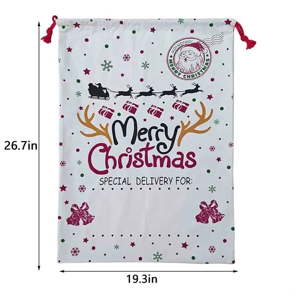 Santa Gift Bag with Drawstring