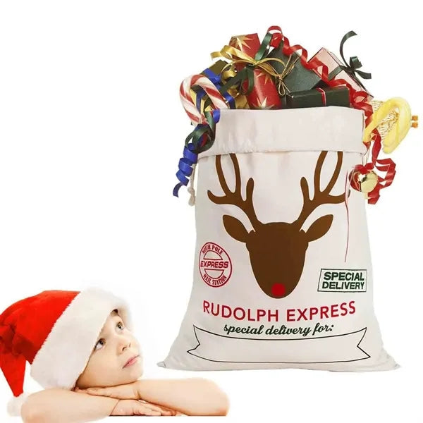 Santa Gift Bag with Drawstring