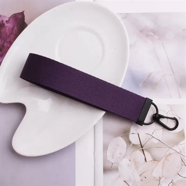 Nylon Wristlet Lanyard Keychain