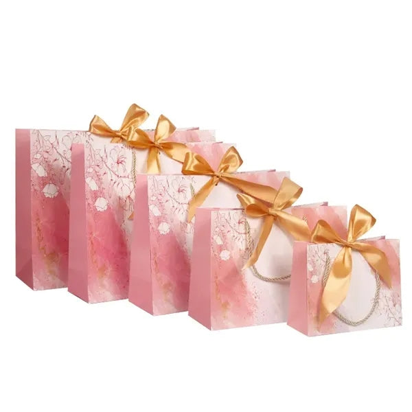 Flower Ribbon Bowknot Paper Tote Bag