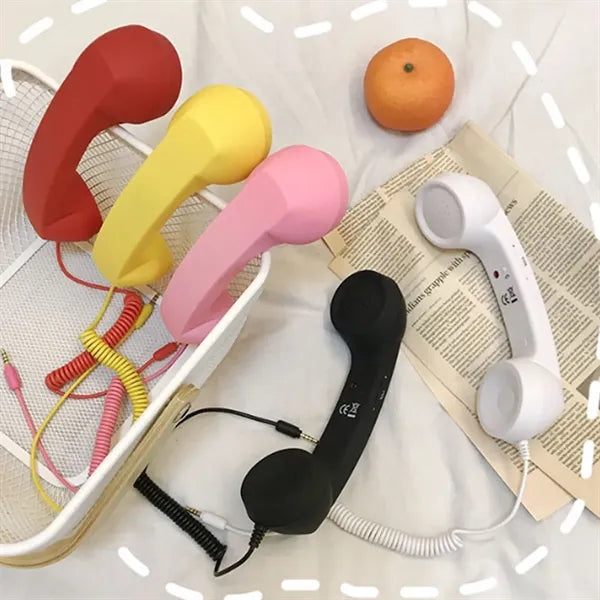 Headphones Headset Mobile Phone Receiver Retro Microphone