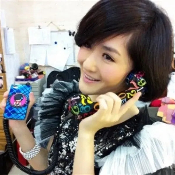 Headphones Headset Mobile Phone Receiver Retro Microphone