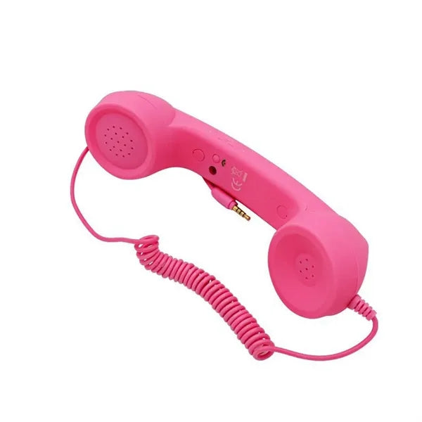 Headphones Headset Mobile Phone Receiver Retro Microphone