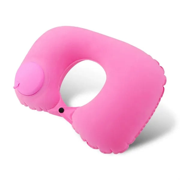 Soft flocked U-shaped travel pillow