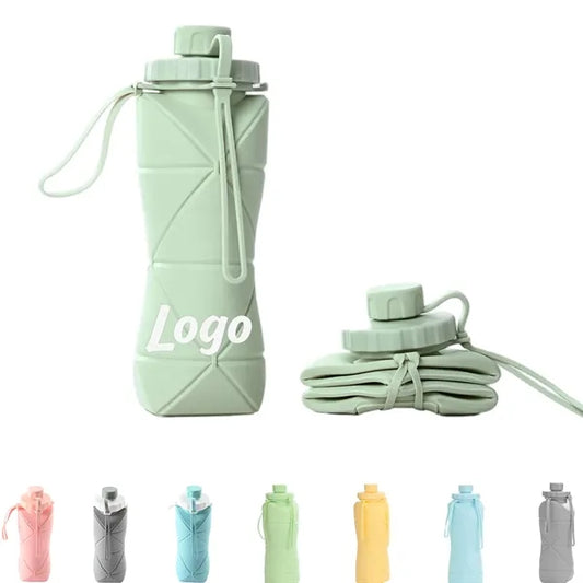Foldable silicone water bottle