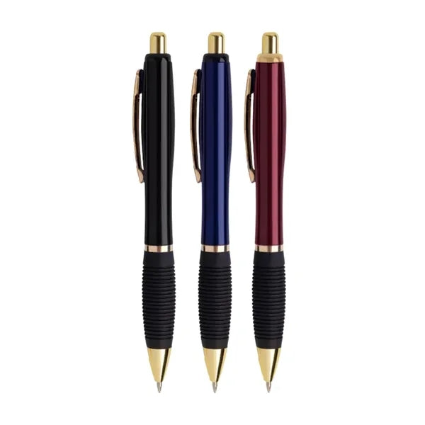 Union Printed - Gold Contour Grip Click Pen