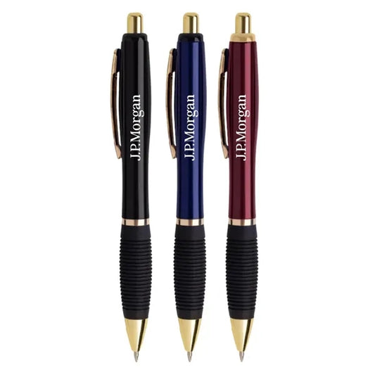 Union Printed - Gold Contour Grip Click Pen