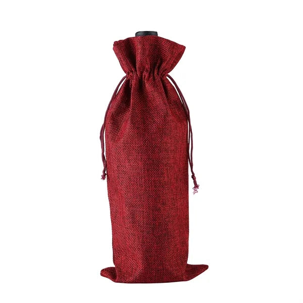 Linen Cloth Wine Bottle Drawstring Bags