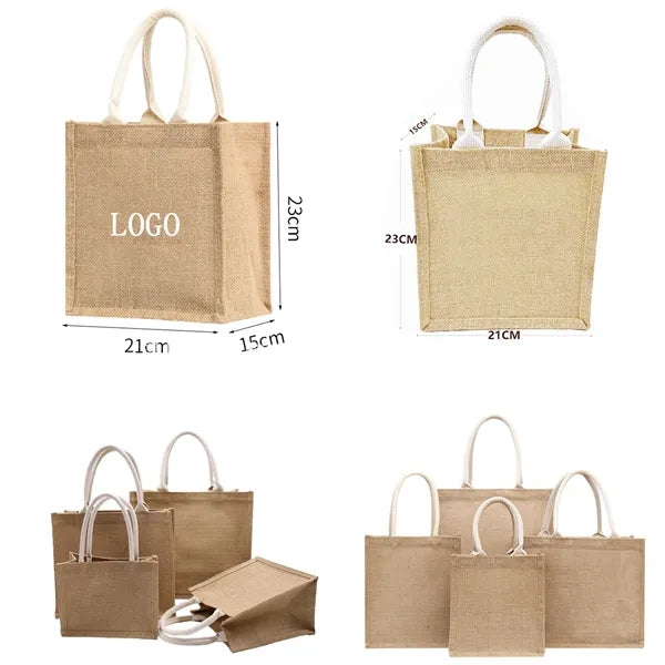 Burlap Gift Tote Jute Bag Handbag