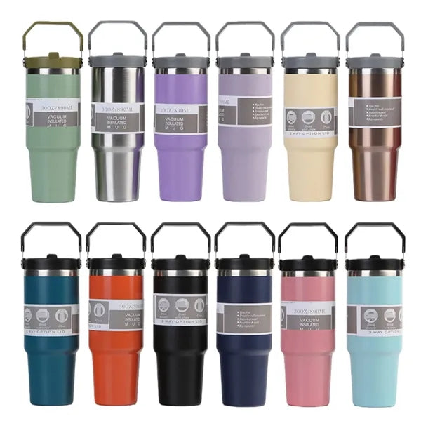 30oz Vacuum Insulated Tumbler with Dual Drink Lid