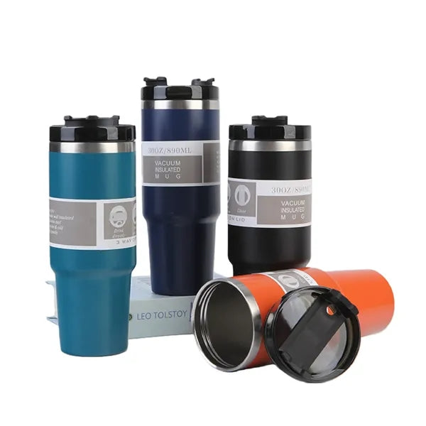 30oz Vacuum Insulated Tumbler with Dual Drink Lid