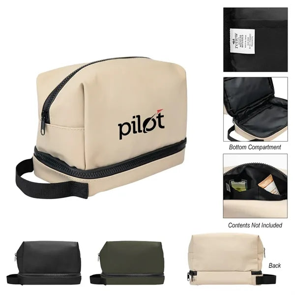 Hudson rPET Leatherette Toiletry Bag