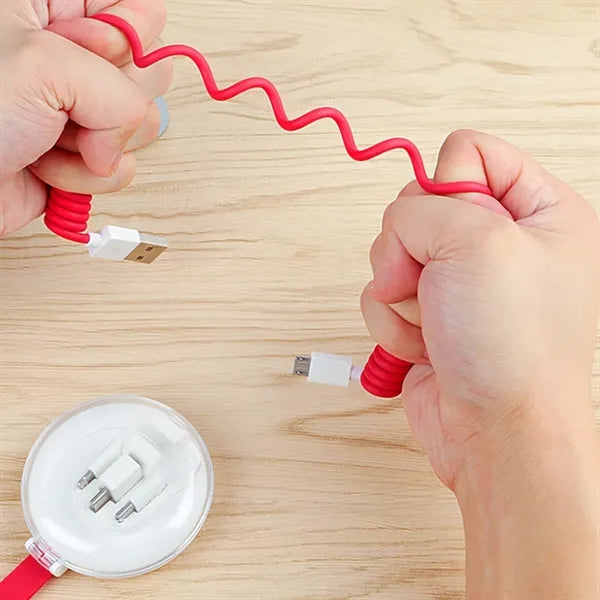 Spring Fast Charging Data Cable Six-In-One Storage Box