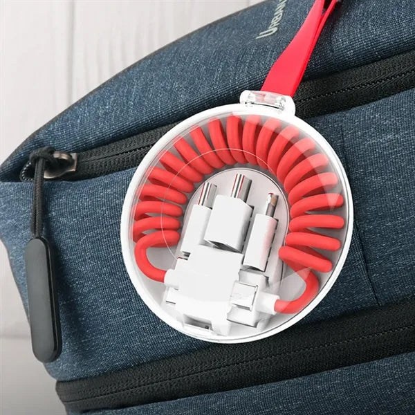 Spring Fast Charging Data Cable Six-In-One Storage Box