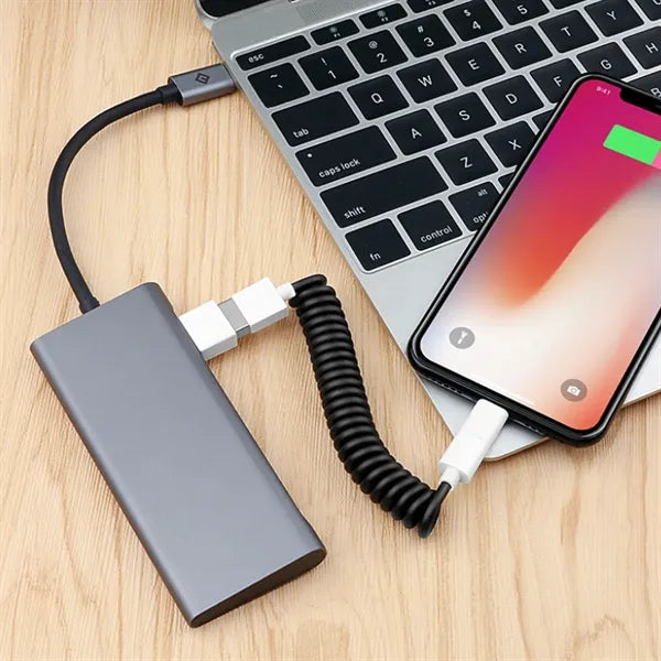 Spring Fast Charging Data Cable Six-In-One Storage Box