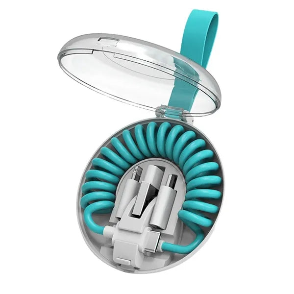 Spring Fast Charging Data Cable Six-In-One Storage Box