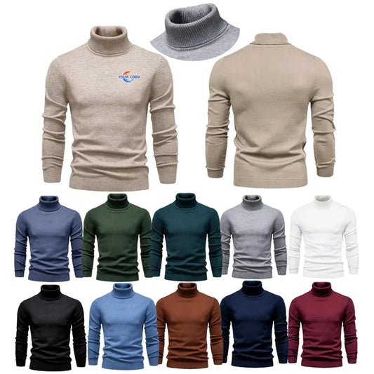 Men's Knitted Turtleneck Sweater,multi colors