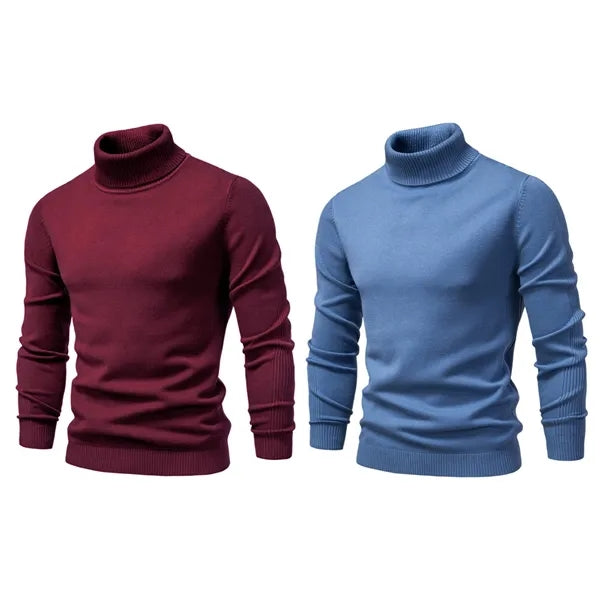 Men's Knitted Turtleneck Sweater,multi colors
