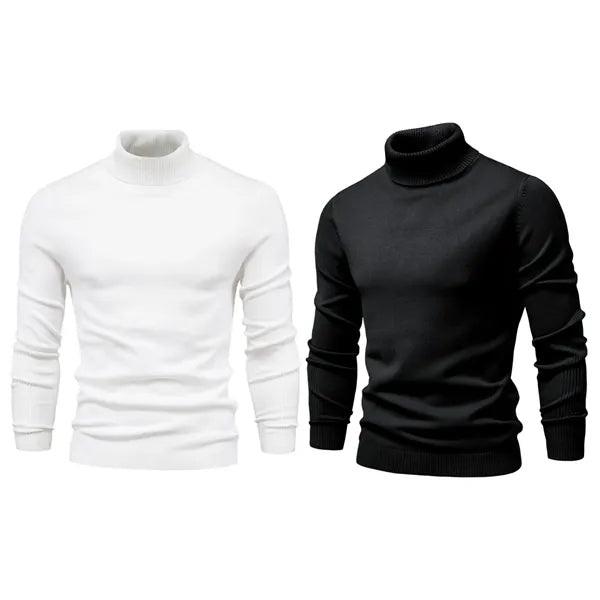 Men's Knitted Turtleneck Sweater,multi colors