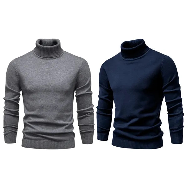 Men's Knitted Turtleneck Sweater,multi colors