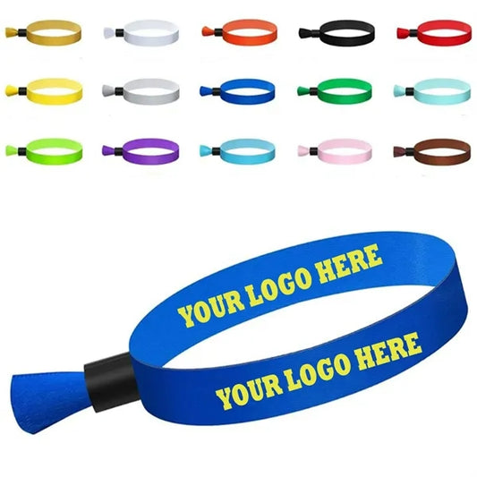 Locking Bead Sublimated Woven Event Wristbands