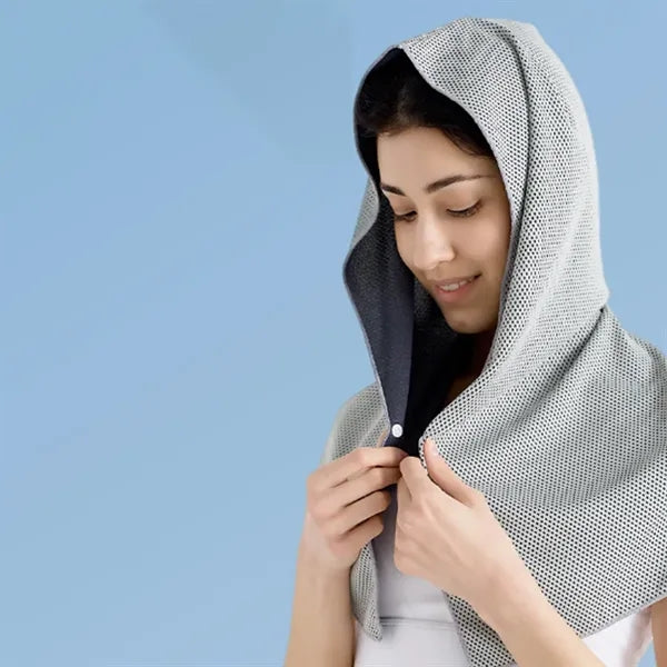 Outdoor Sun Protection Quick-Drying U-Shaped Hooded Towel