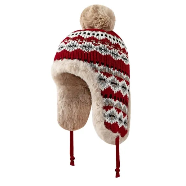 Rabbit fur thickened fleece-lined Lei Feng hat