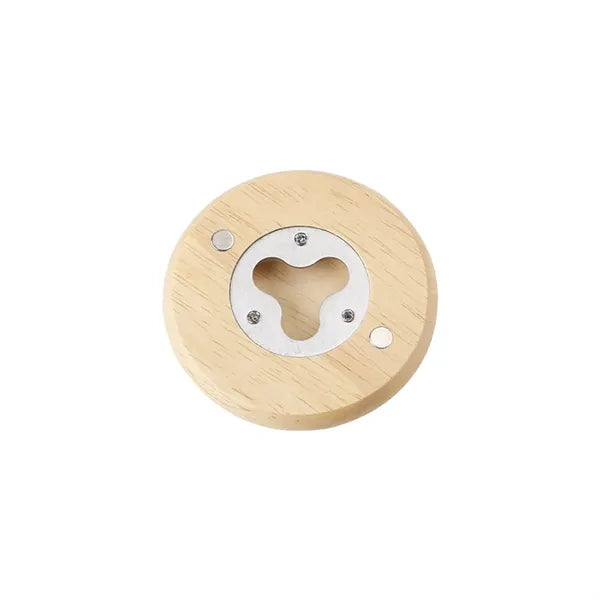 Wooden Beer Opener Fridge Magnet