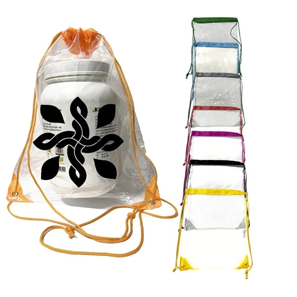 Clear Drawstring Backpack ( 12" W x 12" H)