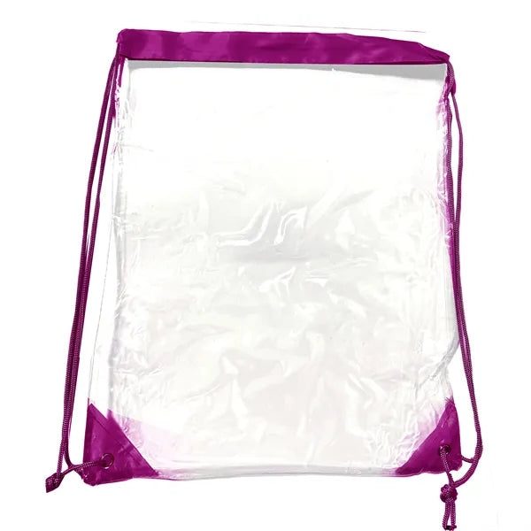 Clear Drawstring Backpack ( 12" W x 12" H)