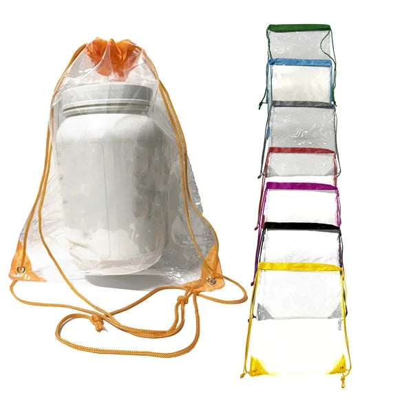 Clear Drawstring Backpack ( 12" W x 12" H)