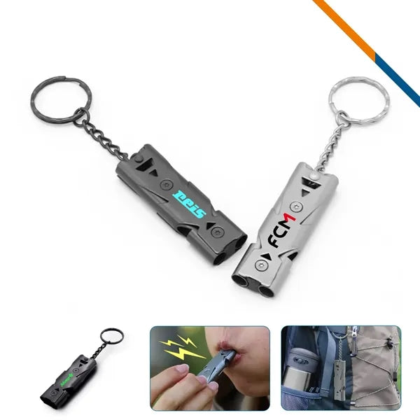 Sirevz Double Tubes Safety Whistle Keychain