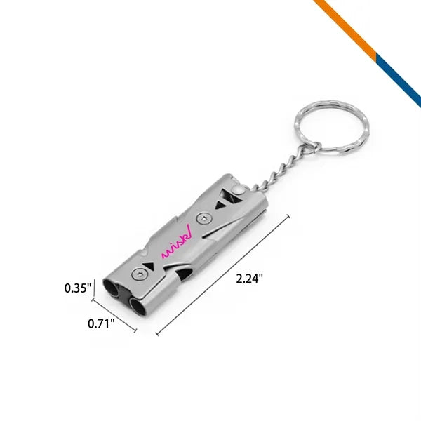 Sirevz Double Tubes Safety Whistle Keychain