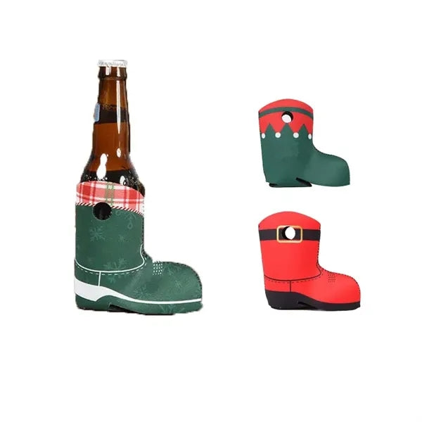 Christmas Boot Shaped 12Oz. Can Cooler Sleeve