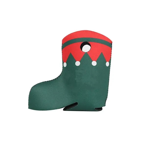 Christmas Boot Shaped 12Oz. Can Cooler Sleeve