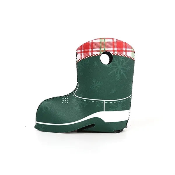 Christmas Boot Shaped 12Oz. Can Cooler Sleeve