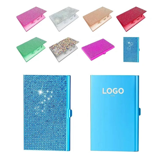 Metal Rhinestone Business Card Holder