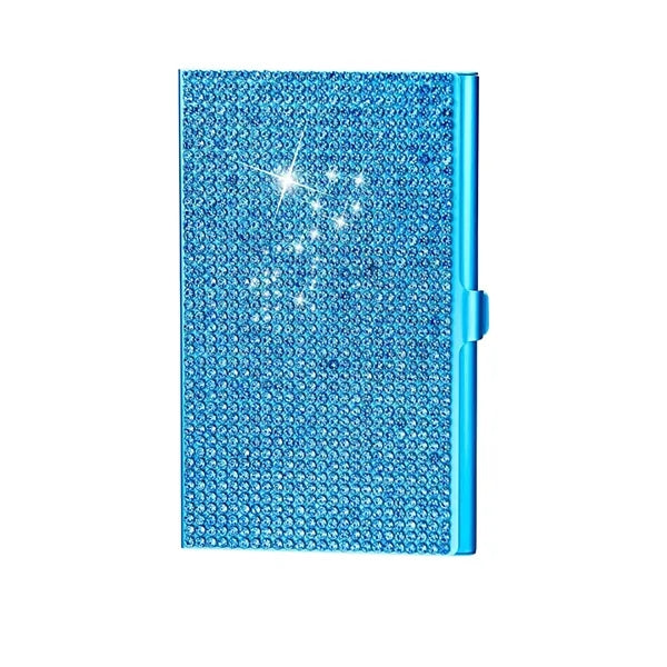 Metal Rhinestone Business Card Holder