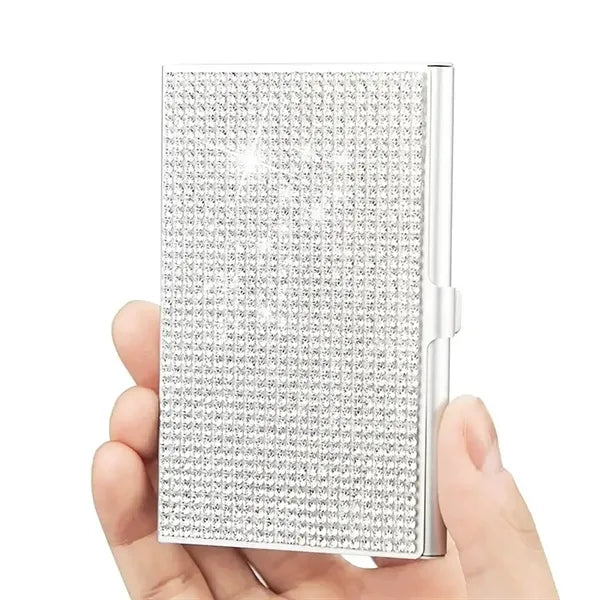 Metal Rhinestone Business Card Holder
