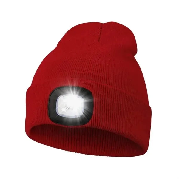 USB Rechargeable Knitted Hat w/ Led Light